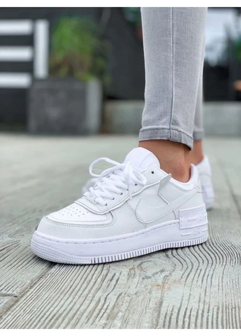 Білі літні кросівки nike air force 1 shadow white 1 найк аір форс 1 No Brand