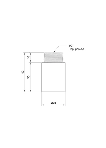 Подовжувач SD1301530 хром. 1/2"вз 30 мм SD Plus (382896515)