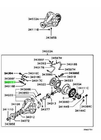 Переключатель привода заднего моста, оригинал, 1990- OEM MB664396 Mitsubishi (354823035)