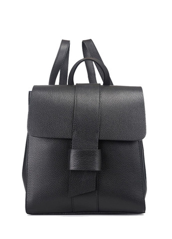 Рюкзак-сумка жіночий шкіряний міський 03513 застібка антизлодій чорний Virginia Conti (282925758)