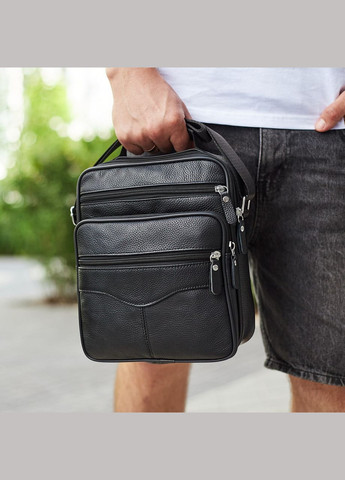 Мужская кожаная сумка-барсетка через плечо черная Bx-56402 Bexhill (359380857)