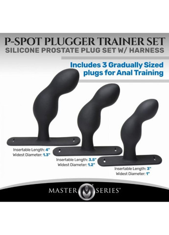 Набор для стимуляции простаты P-Spot Plugger Trainer Set, Master Series (348430780)