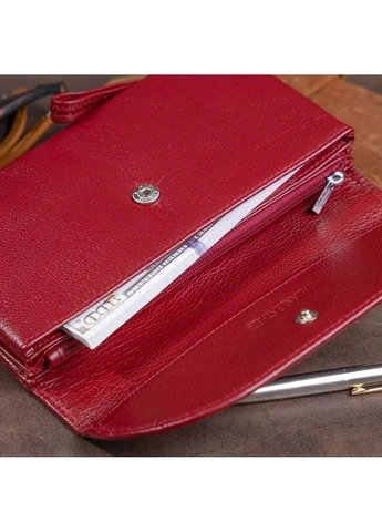 Клатч из кожи женский 19318 Бордовый st leather (385208671)