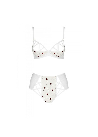 Белый демисезонный эротический комплект с рисунком lovelia bikini white - cherrylove Passion