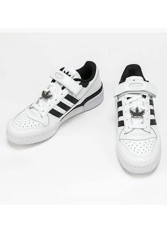 КРОССОВКИ ЖЕНСКИЕ ADIDAS FORUM LOW 84 WHITE BLACK LOGO АДИДАС ФОРУМ No Brand чёрные демисезоны (367115116)