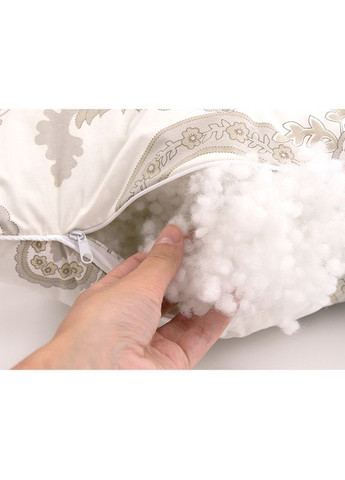 Подушка 50x70 - Luxury силіконова тик бежева (22747) Руно (307413862)