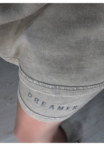 Костюм жіночий 25-02 варений тай-дай футболка та шорти з вишивкою бежевий Pepper&Mint (334098203)