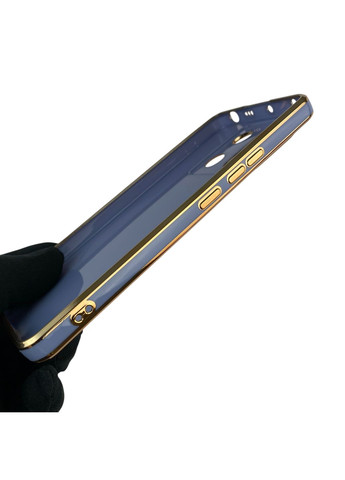 Чохол для Redmi Note 13 Pro 5G з кільцем-підставкою із золотою окантовкою на сяомі редмі нот 13 про синій gs1 Xiaomi (366234138)