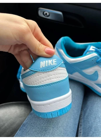 КРОССОВКИ ЖЕНСКИЕ NIKE SB DUNK BLUE WHITE НАЙК СБ ДАНК БЕЛЫЕ No Brand белые демисезоны (392008893)