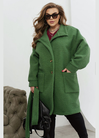 Зеленое демисезонное Демисезонное пальто оверсайз No Brand