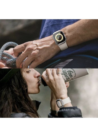 Захисний чохол із захисним склом 3 для Apple Watch 45 мм у стилі Ultra Прозорий CHOICE (361205723)