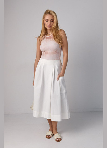 Майка в рубчик у техніці тай-дай - бежевий Lurex — 293292919