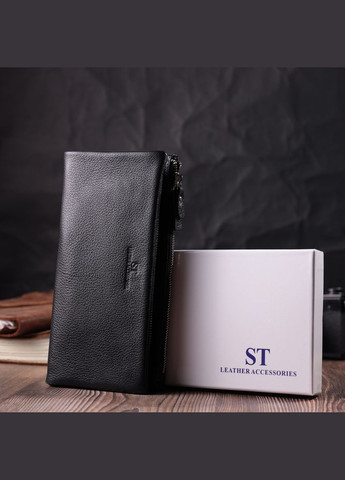 Женский кошелек-клатч с двумя молниями из натуральной кожи 21х10,5х2 см 22527 st leather (329197507)