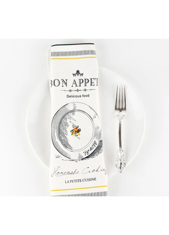 Вінтажна серветка "Bon appetit" для сервірування столу, сервірувальна серветка 33*33 см China (366875119)