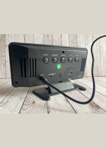 Цифровые сетевые часы с зеркальным LED-экраном 888Y-4 питание с помощью USB-кабеля, отложенный будильник VST (323000720)