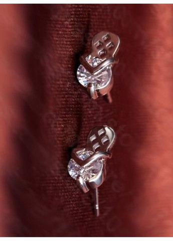 Посріблений комплект з фіанітами кулон з сережками туфлі, 10-133 No Brand (368887119)