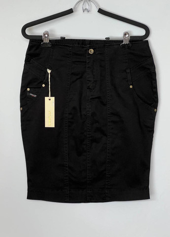 Черная повседневная однотонная юбка черный Diesel