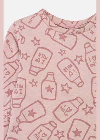 Светло-розовая всесезон пижама с длинным рукавом для девочки цвет пудровый цб-00245312 Yuki