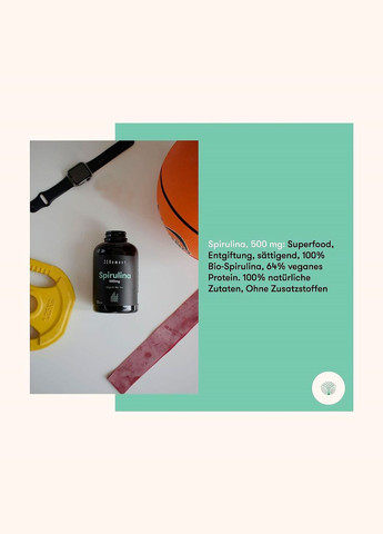 Спирулина (Spirulina) 500 мг 180 капсул Zenement (299717575)