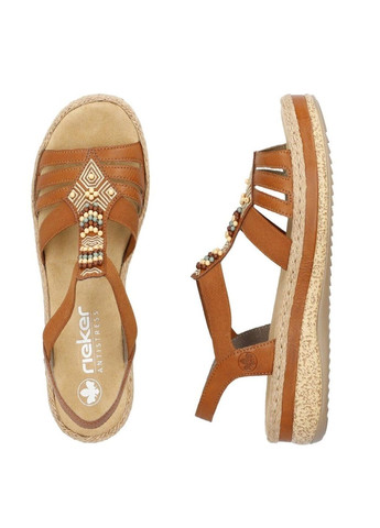 Коричневые босоножки Rieker