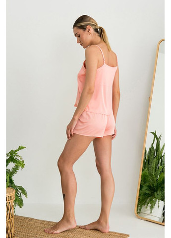 Рожева всесезон комплект шовковий з шортами kimberly майка + шорти Forly