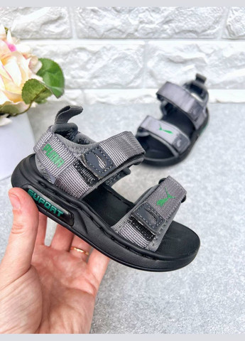 Серые стильные босоножки для мальчика GFB