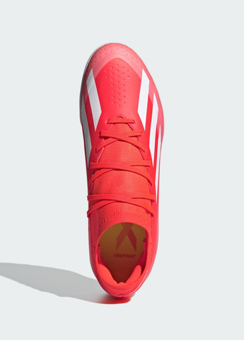 Оранжевые всесезонные футбольные бутсы x crazyfast league turf adidas