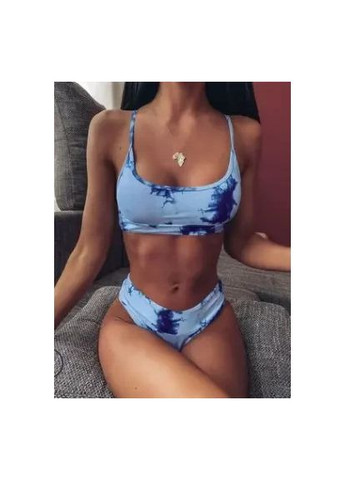 Синий летний женский купальник из высокоскоростного материала. раздельный купальник топом с чашечками розовый, s China