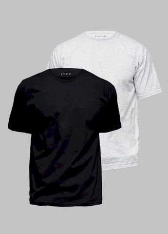 Біла набір чоловічих футболок pack чорная, сіра 2шт YAPPI