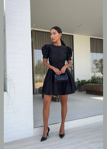 Чорна святковий, вечірня жіноча сукня міні No Brand однотонна