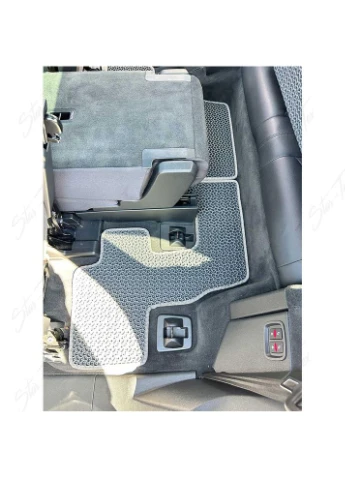 Коврики на 3-й ряд на Audi Q7 (4M) II (2015 - ) EVA/Капля Черный + Черный Star-Tex (385107124)