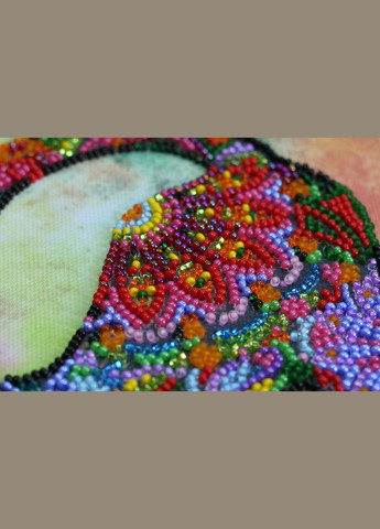 Набор-меди для вышивки бисером на натуральном художественном холсте "Играющий котенок" Abris Art (299471868)