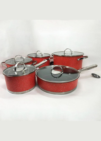 Набір посуду 10 предметів A-2510, набір каструль з антипригарним покриттям, гарні каструлі Astra (364664579)