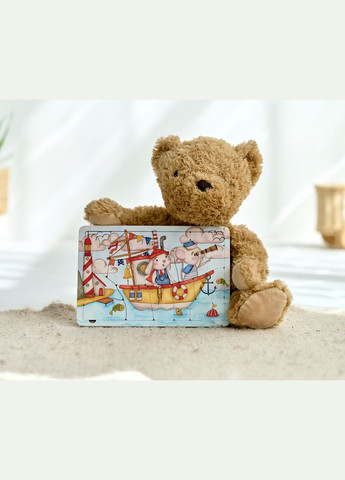 Дерев'яна іграшка сортер-пазл Sea Travel Just Kids (292146122)
