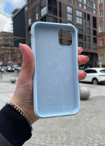 Чехол для iPhone 11 голубой Sky Blue Silicone Case силикон кейс No Brand (289754145)