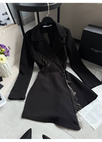 Комбінезон зі щільної костюмки – ЗАМІРИ В ОПИСІ DK/DL Мода без кордонів однотонний чорний святковий