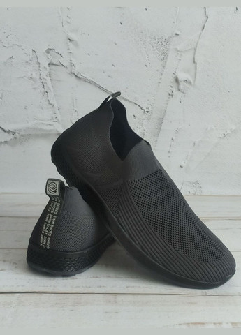 Темно-серые летние мужские кроссовки Purlina без шнурков