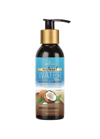 Съедобный лубрикант со вкусом кокоса Natural WaterBased Exotic Coconut (125 мл) Sensuva (315015197)