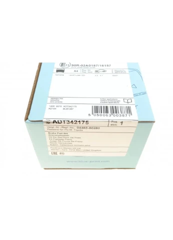 Колодки гальмівні дискові передні Lexus, Toyota (вир-во ) ADT342175 Blue Print (361942752)
