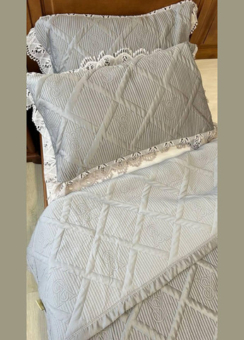 Плед із наволочками євро 220х240 см Беж (П-M-velurEvro5070-5) No Brand (306633634)