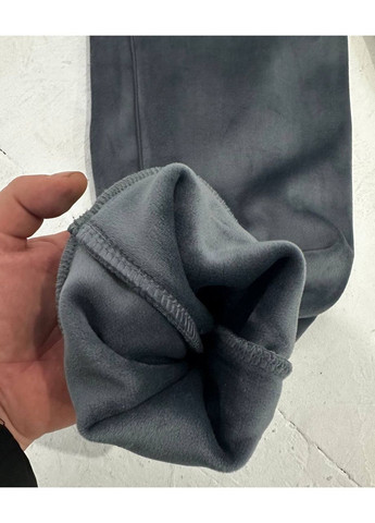 Сірий зимній костюм чоловічий теплий двухстороній велюр. дуже теплий No Brand