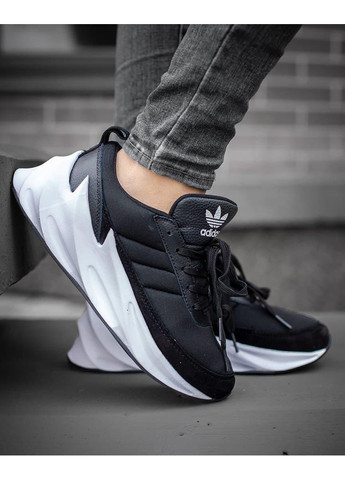 КРОССОВКИ ЖЕНСКИЕ ADIDAS SHARK BLACK WHITE АДИДАС ШАРК No Brand чёрные демисезоны (367173774)