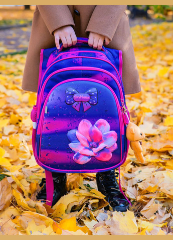 Шкільний рюкзак з ортопедичною спинкою для дівчинки фіолетовий /SkyName 37х30х18 см для початкової школи (R2-183) Winner (293504265)