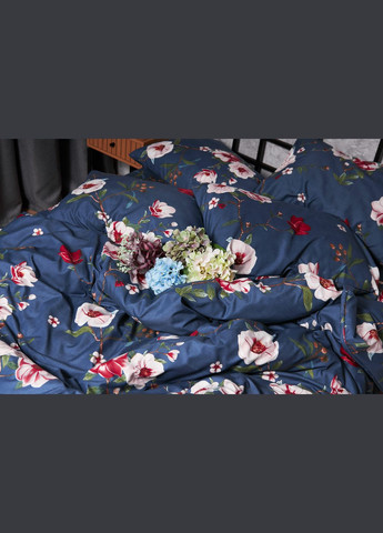 Комплект постільної білизни Полісатин Premium сімейний 143х210х2 наволочки 2х70х70 (MS-820003737) Moon&Star Bush Peony (288043885)