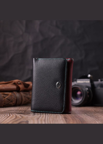 Удобный кошелек для девушек из натуральной кожи 22497 Разноцветный st leather (329146460)