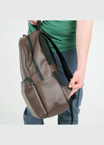 Повседневный рюкзак из экокожи коричневого цвета с отделением под ноутбук ToBeYou premium (284725567)