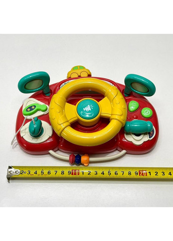 Музыкальный руль Маленький водитель с креплением на коляску англ язык Красный (6209) No Brand (366237823)