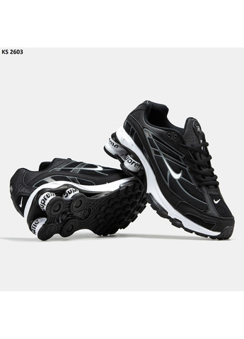 Черные демисезонные кроссовки мужские nike shox tl ride2 supreme black white найк шокс тл No Brand