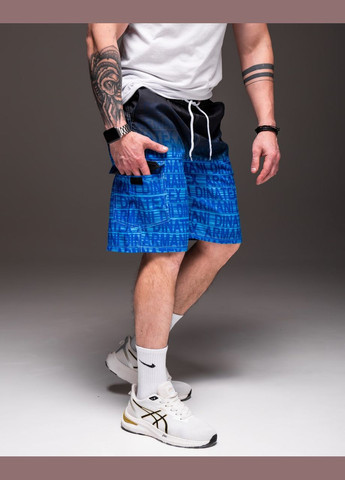 Чоловічі шорти темно-сині з синім підкладка сітка No Brand (343710659)