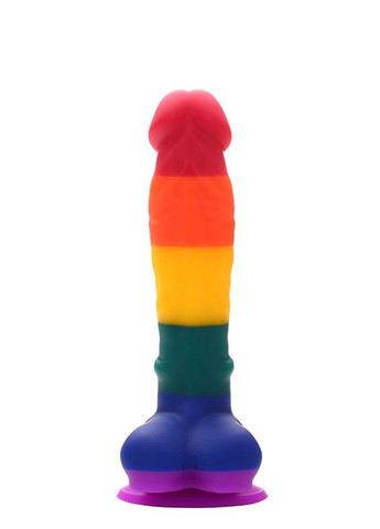 Райдужний фалоімітатор на присосці Colourful Love Rainbow Dildo, 20 см х 3.8 см Dreamtoys (299008180)